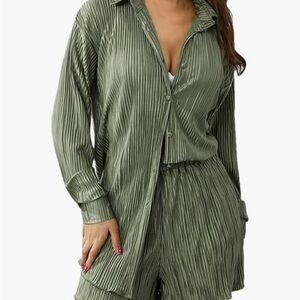 Olive Green Women's Sleepwear Set